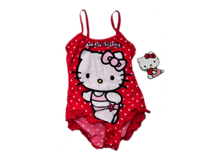 Plavky Hello Kitty červené bodkované HK18