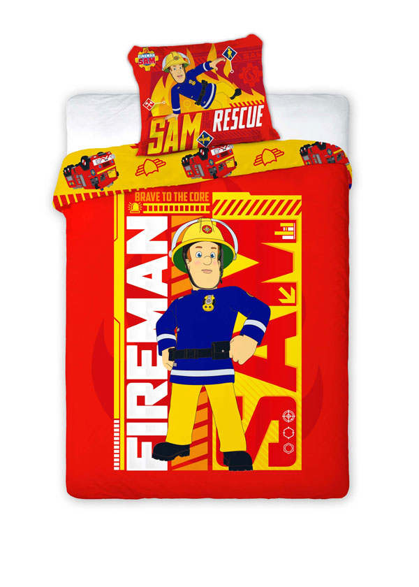 Obliečky Požiarnik SAM červené