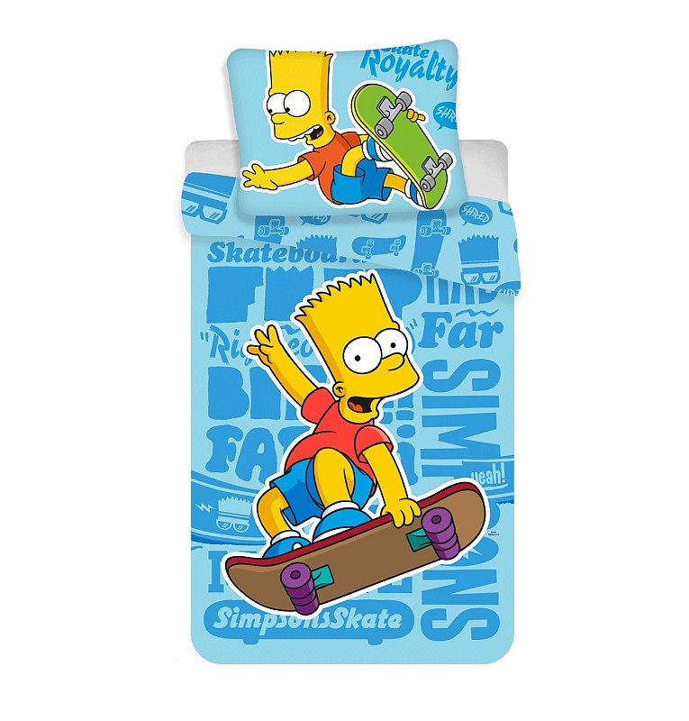 Obliečky Bart Simpson Blue 02 140/200, 70/90