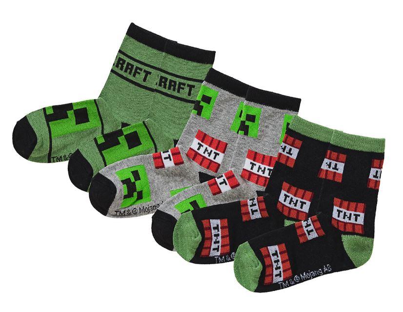 Sada 3ks ponožky Minecraft F UK 29 - 54962 MC10