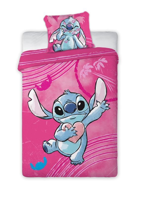 Obliečky Lilo and Stitch pink 140/200, 70/90 p