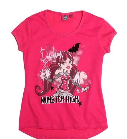 Tričko Monster High krátky rukáv > varianta 12-ružová MH58